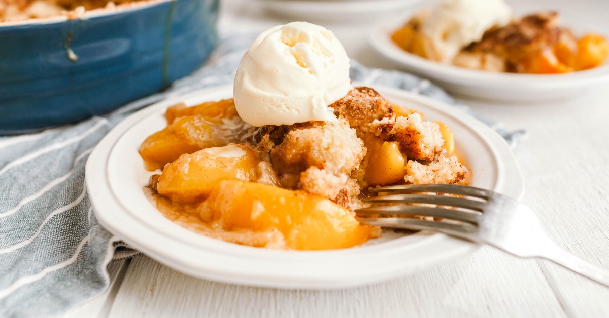 Bisquick Peach Cobbler