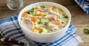 Bowl of Wild Rice and Chicken Soup