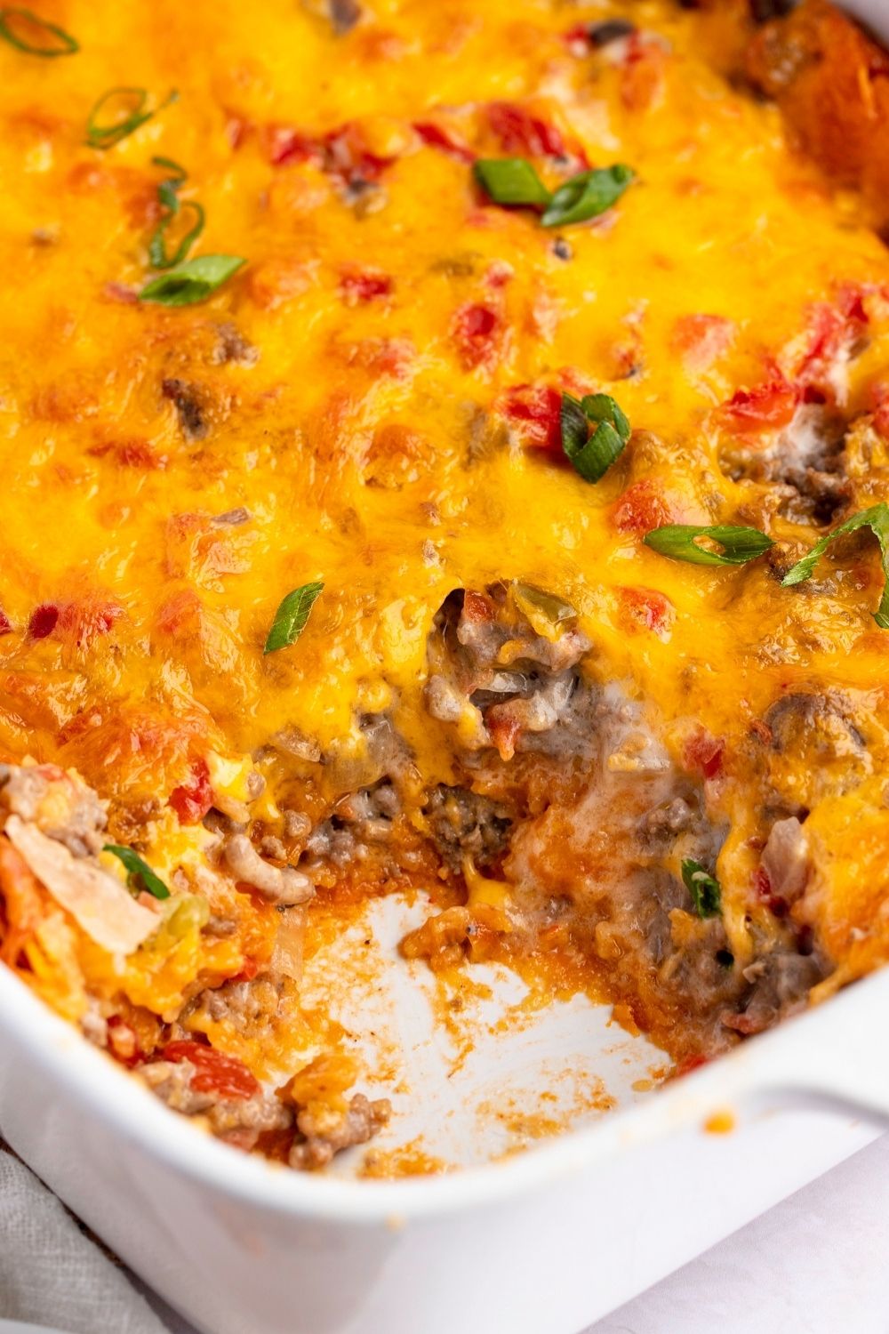 Cheesy Dorito Casserole with Ground Beef