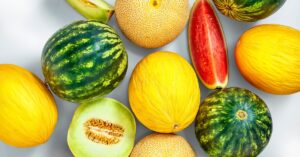 Different Types of Melons Including Watermelon, Cantaloupes and Sweet Honeydew