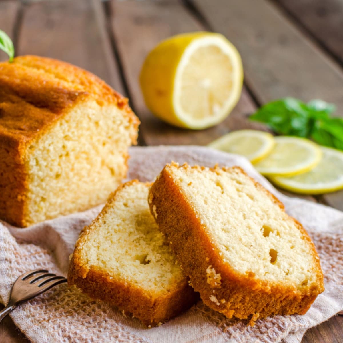 Homemade Five-Flavor Pound Cake Sliced