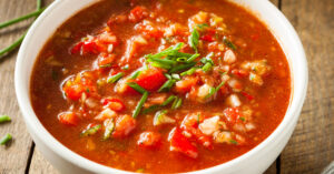 Gazpacho Soup in a Bowl