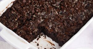 Homemade Chocolate Dump Cake with Semi-Sweet Chocolate Chips