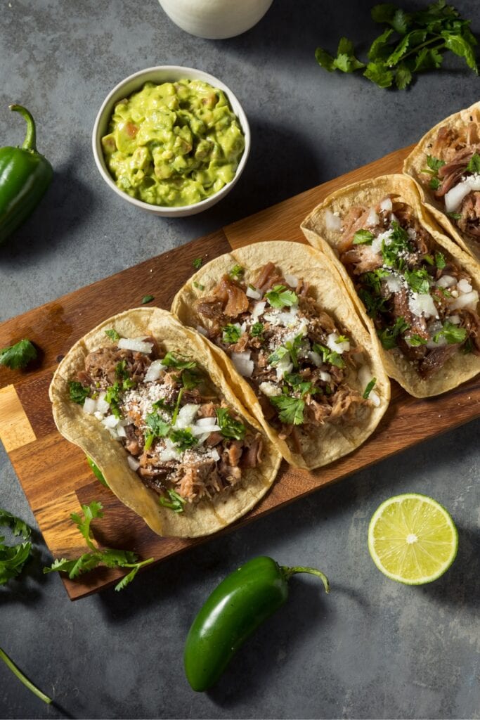 Homemade Pork Carnitas with Guacamole