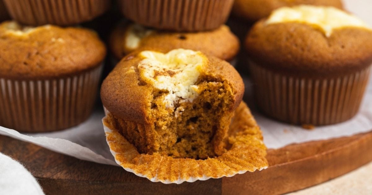 Homemade Pumpkin Cream Cheese Muffins