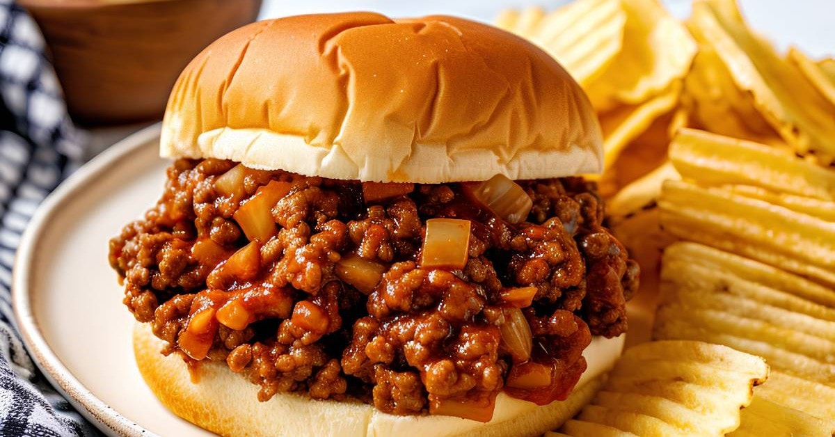 Homemade Sloppy Joe with Chips