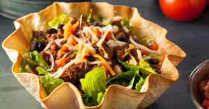 Homemade Taco Salad in a Tortilla Bowl