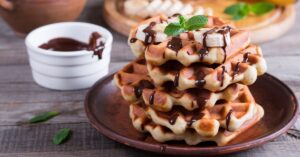 Homemade Tender and Fluffy Banana Waffles