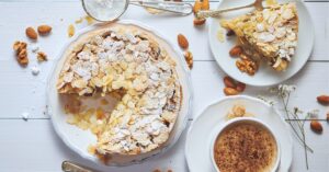 Homemade Almond Cake with Coffee