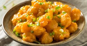 Homemade Bang Bang Shrimp with Green Onions