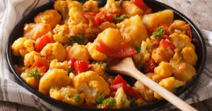 Homemade Gobi Aloo with Cauliflower and Potatoes