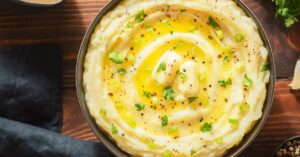 Homemade Mashed Potatoes with Herbs and Butter