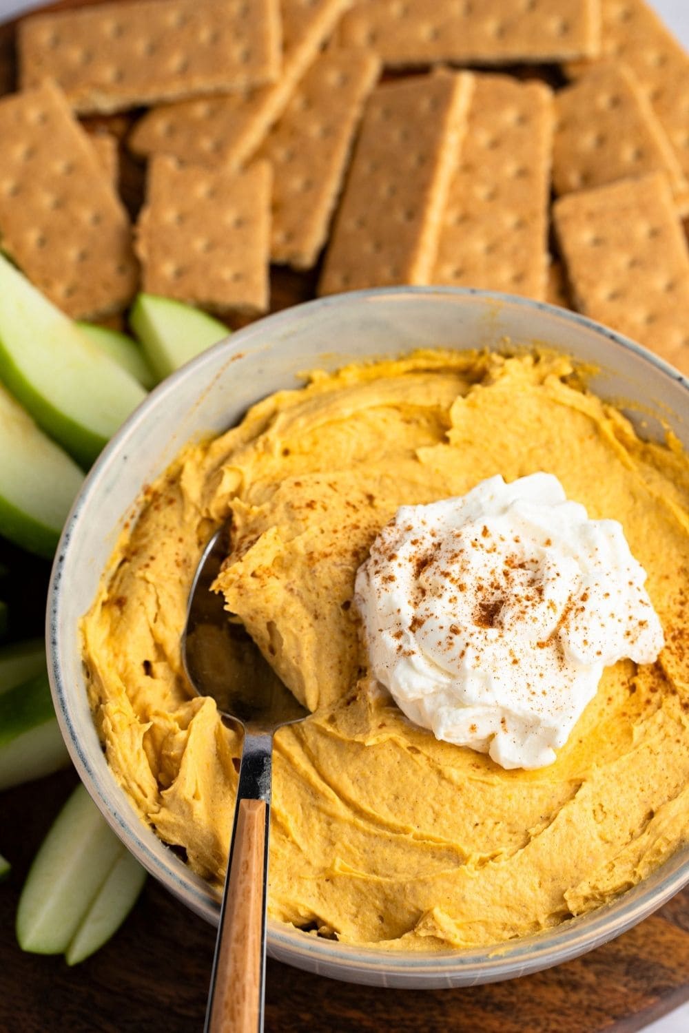 Pumpkin Fluff Dip with Whipped Cream