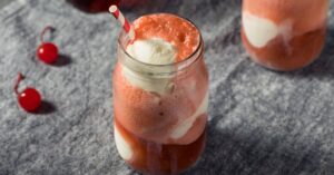 Refreshing Ice Cream Float Cherry Cola