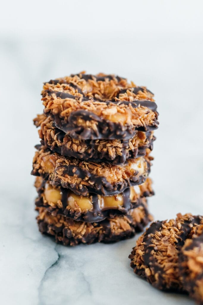 Samoa Coconut and Caramel Cookies