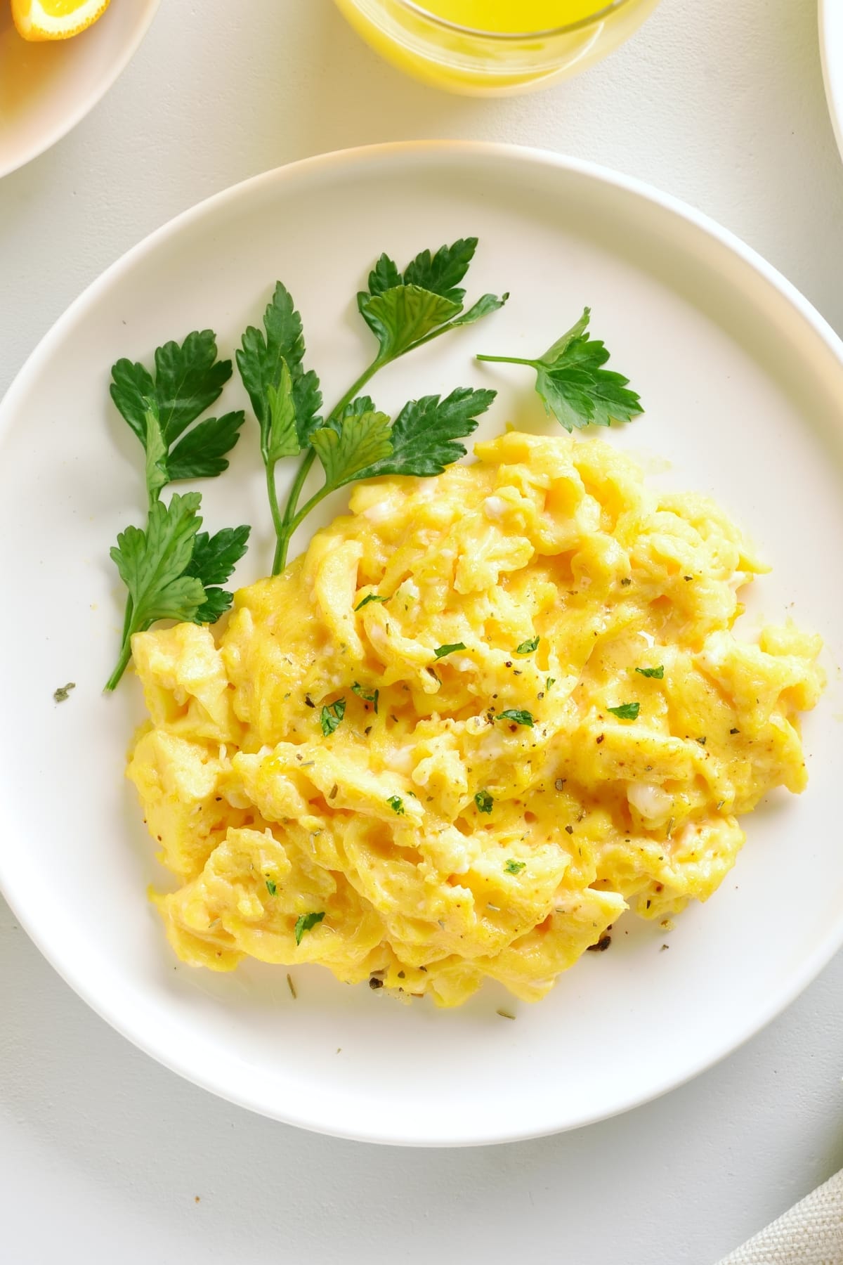 Scrambled Eggs in a Plate