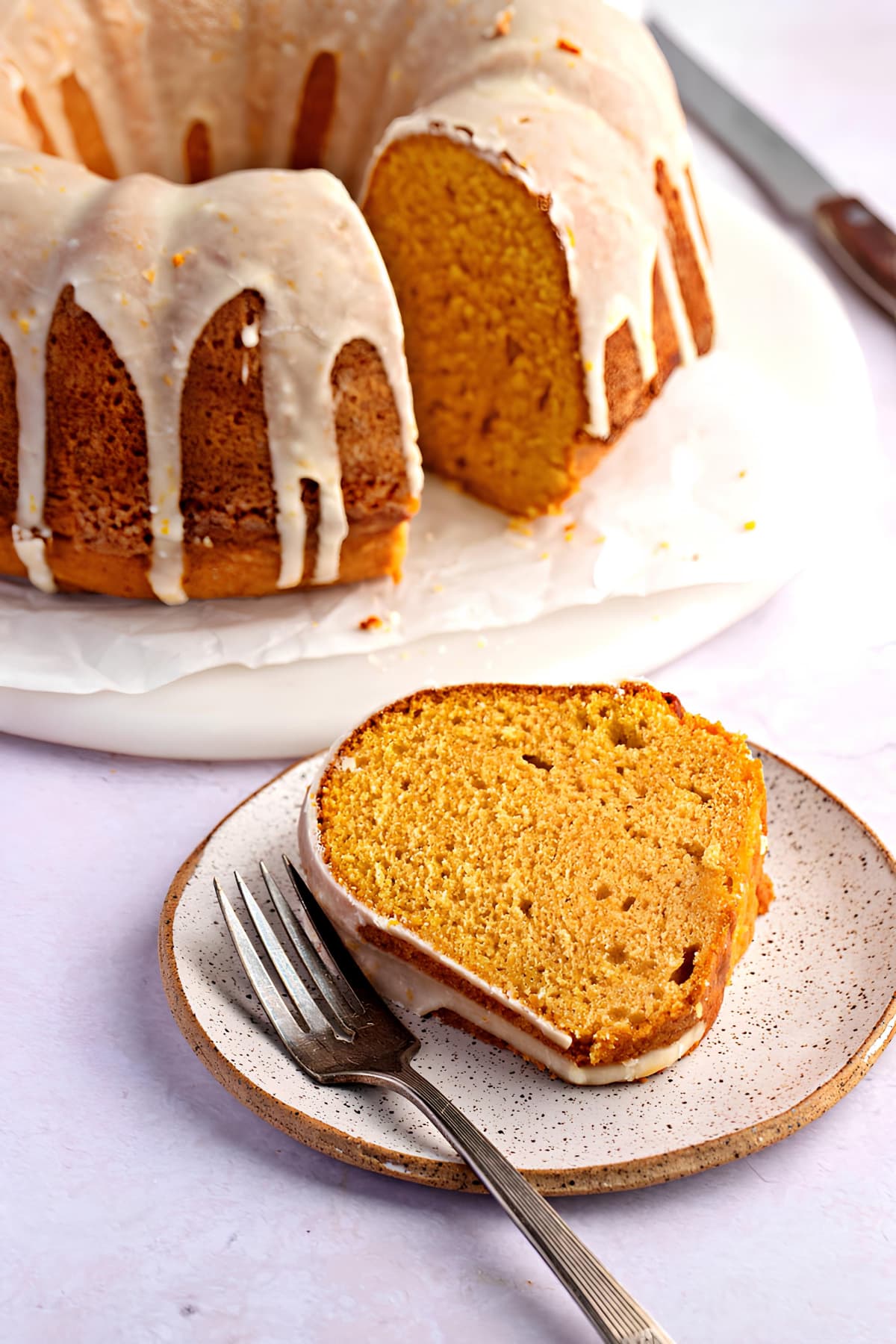 Sliced Sweet Potato Bundt Cake