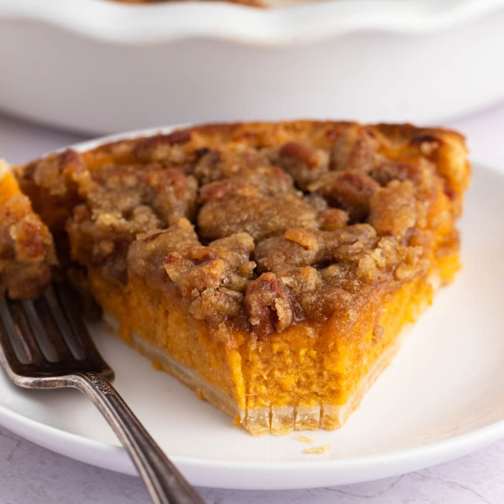 Sliced Sweet Potato Pecan Pie