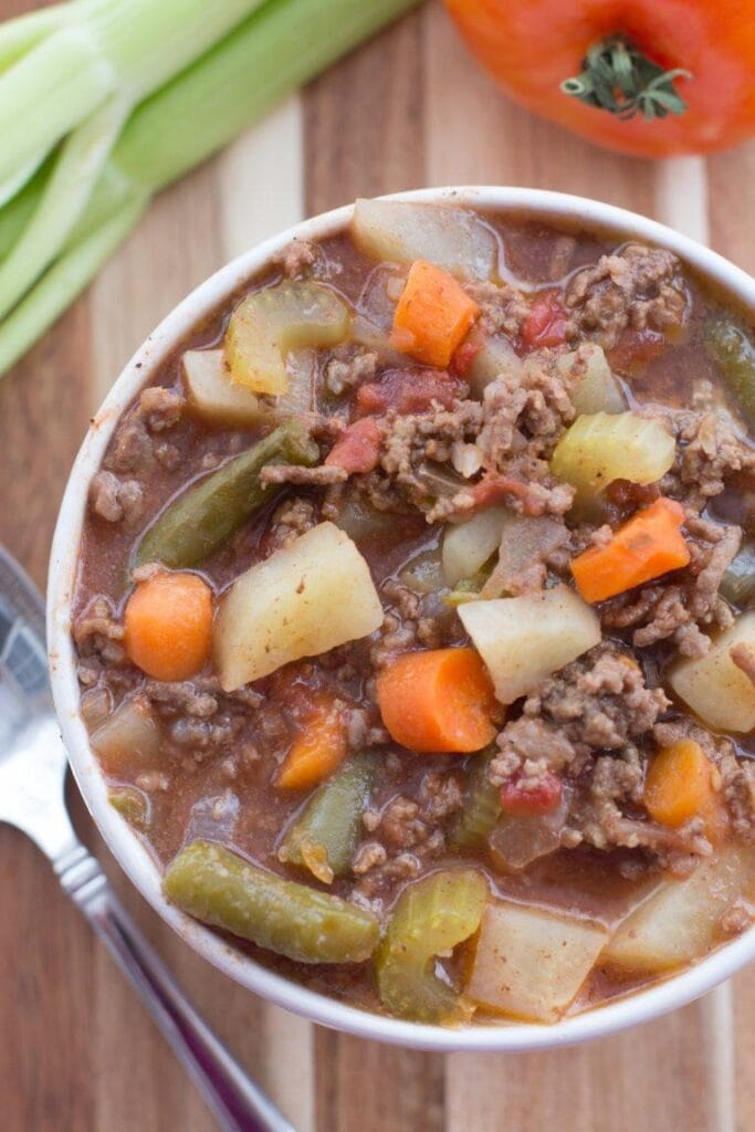 Slow Cooker Hamburger Soup