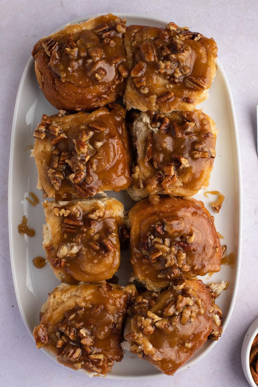 Sweet and Spicy Caramel Pecan Cinnamon Rolls