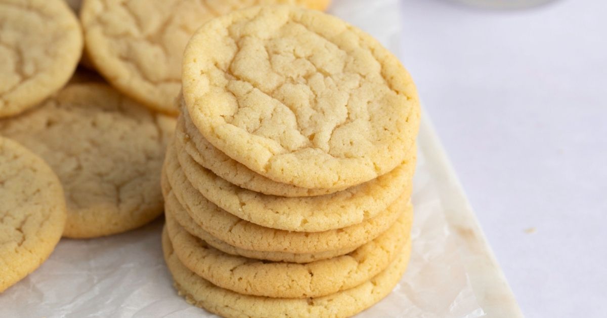 Sweet, Chewy, Gooey and Buttery Sugar Cookies in a Baking Sheet