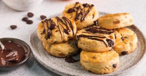 Sweet Chocolate Scone with Chocolate Glaze