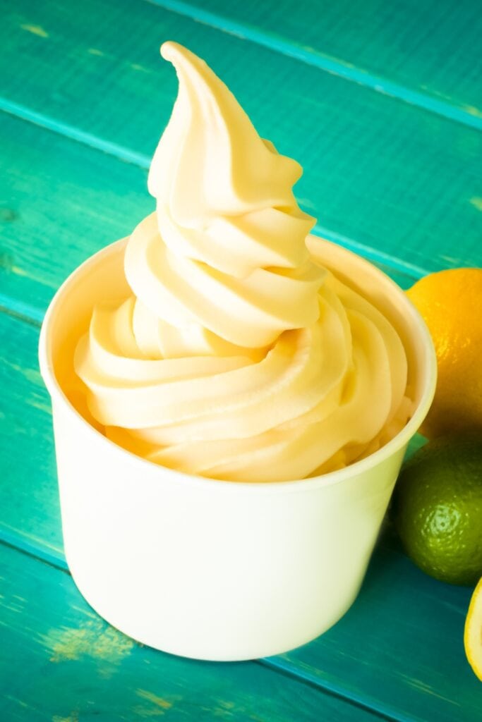 Sweet Frozen Lemon Yogurt