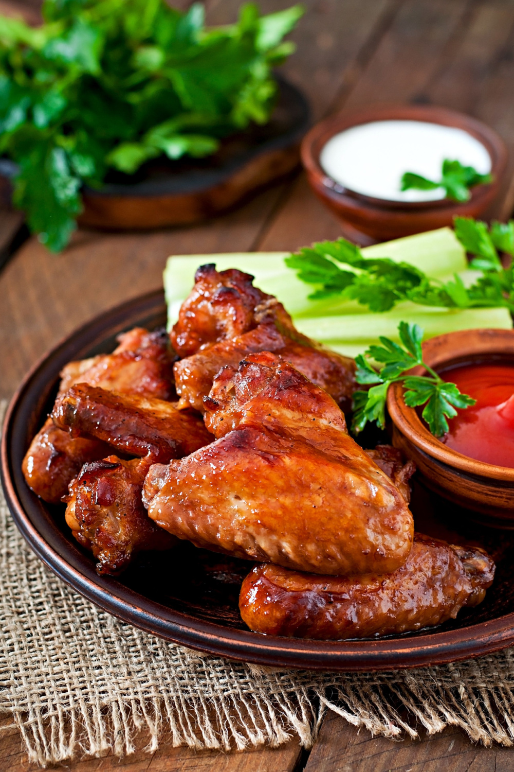 Teriyaki Chicken Wings with Ketchup