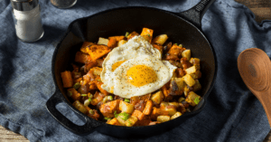 Breakfast Potato Hash with Fried Eggs