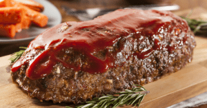 Ground Beef Meatloaf with Ketchup and Spices