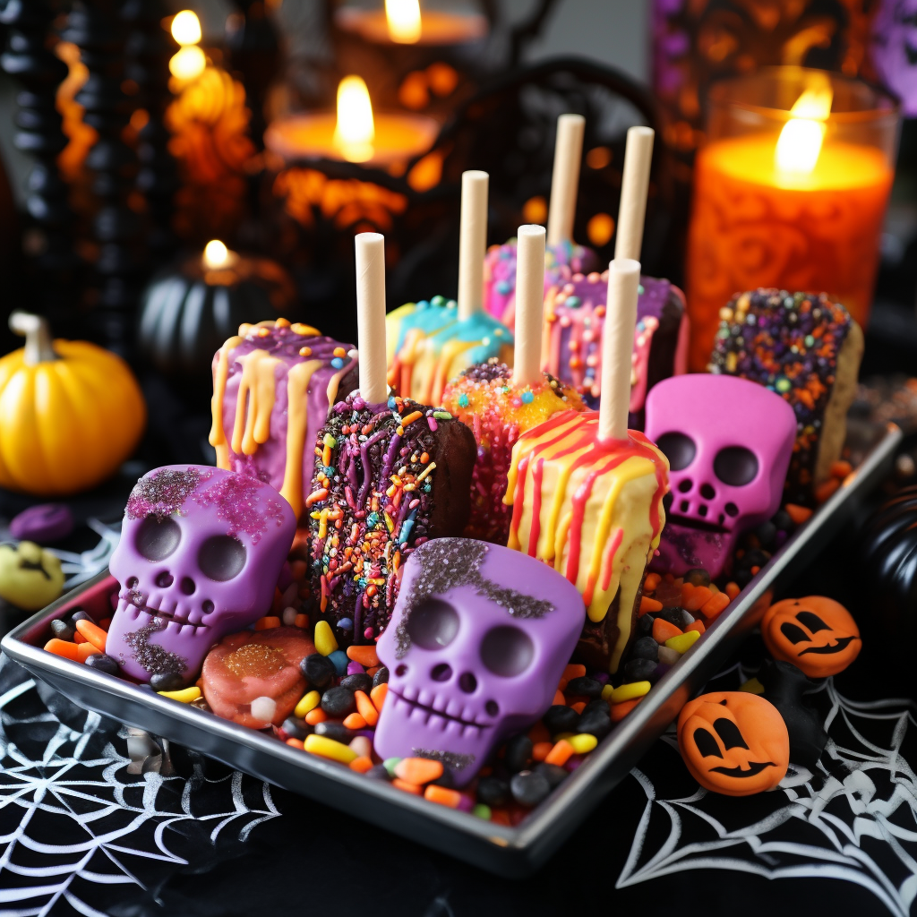 Tray of Halloween Cakesicles