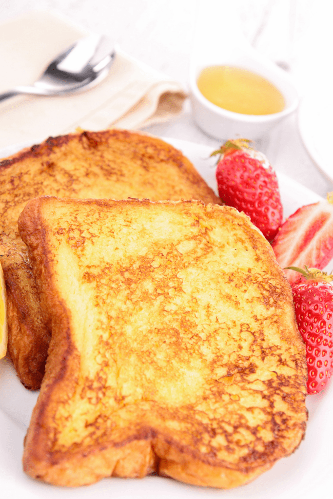 Homemade French Toast with Strawberry and Syrup