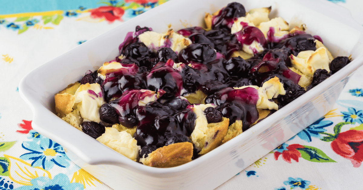 Homemade Blueberry French Toast Casserole